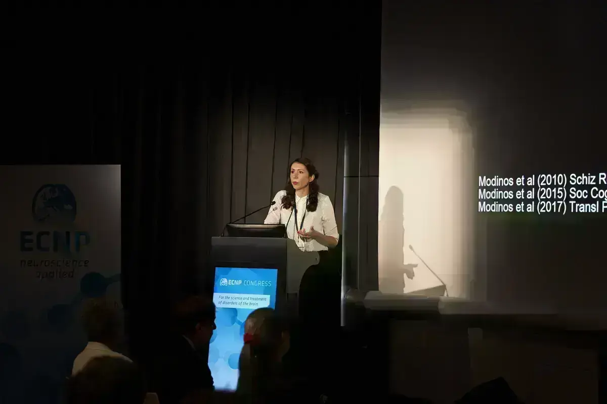 Dr. Gemma Modinos presenting