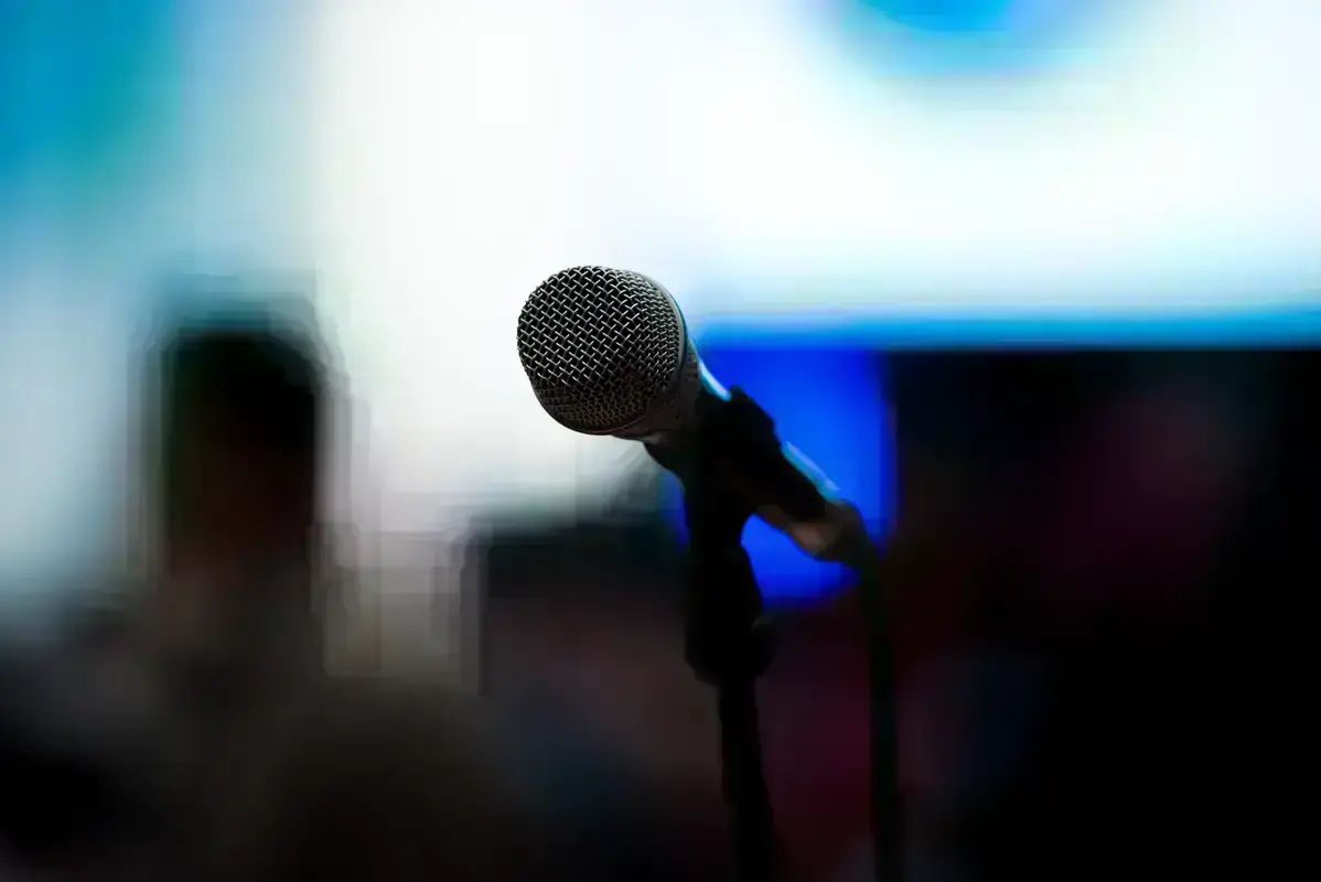 Microphone in depression congress