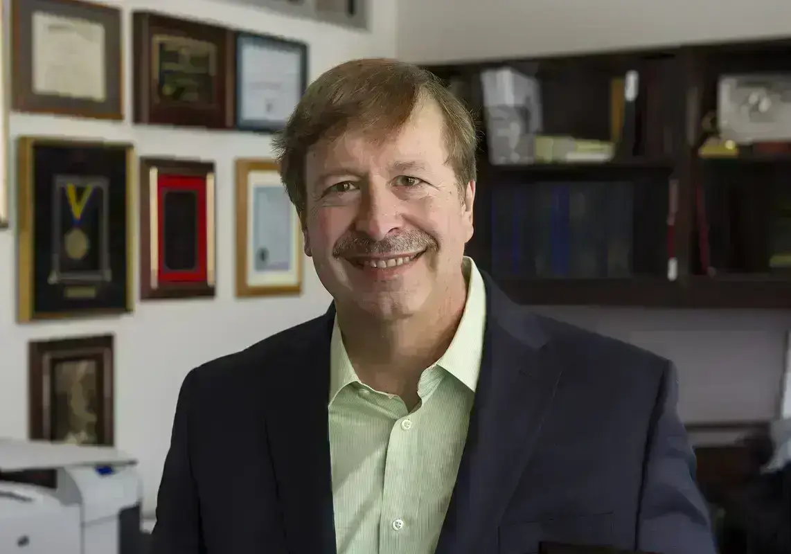 Professor Anthony Grace in his office