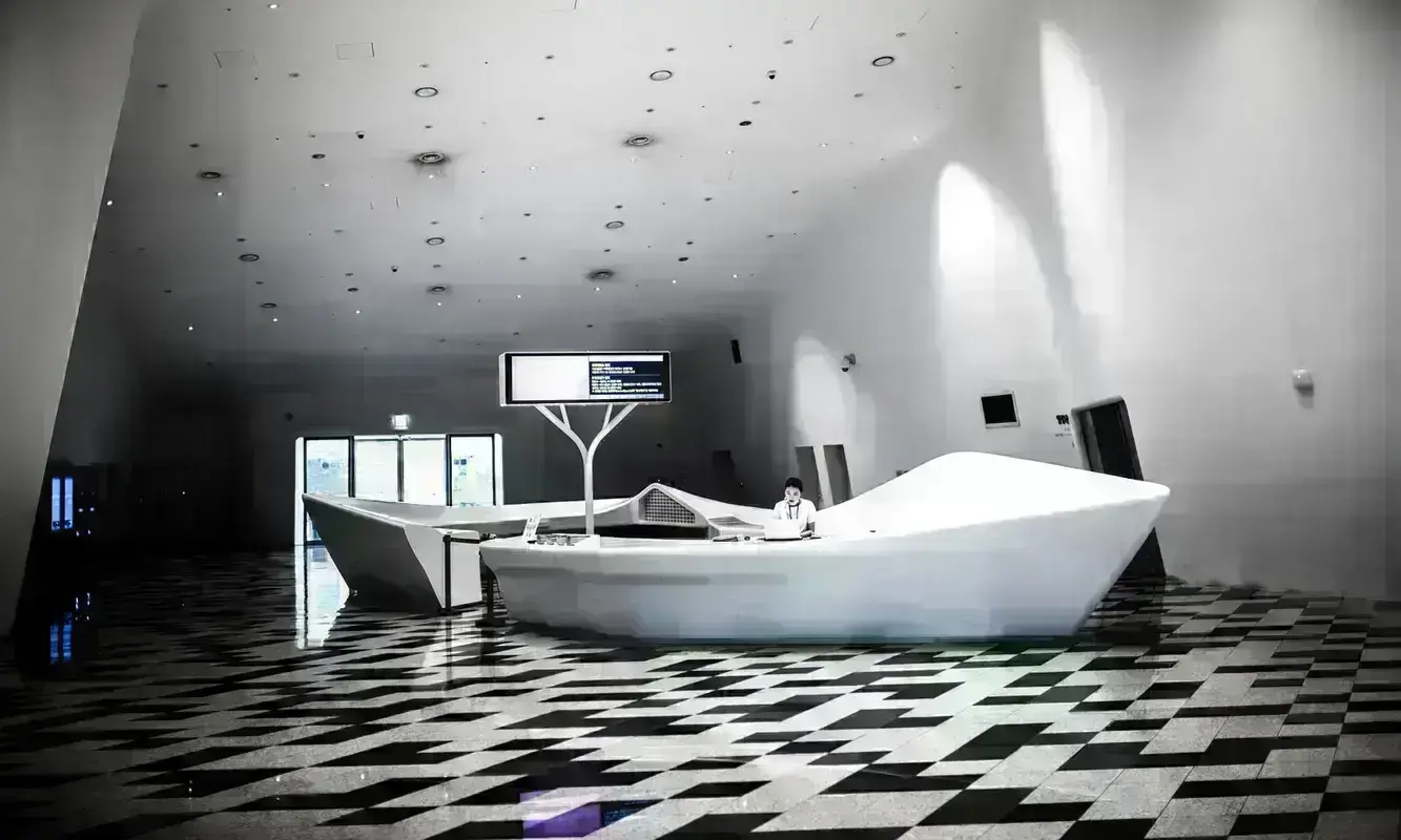 Woman getting depressed at work of monotony.