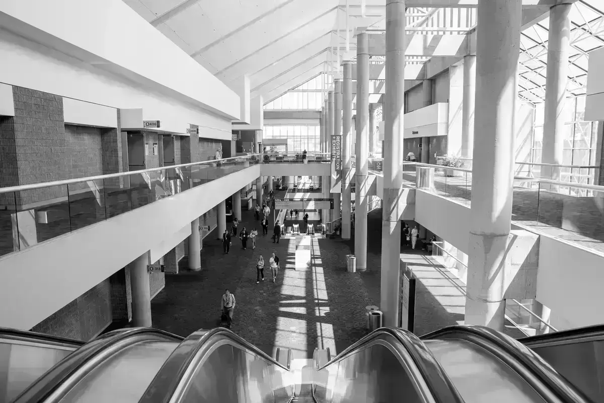 Registration hall of a psychiatry congress.