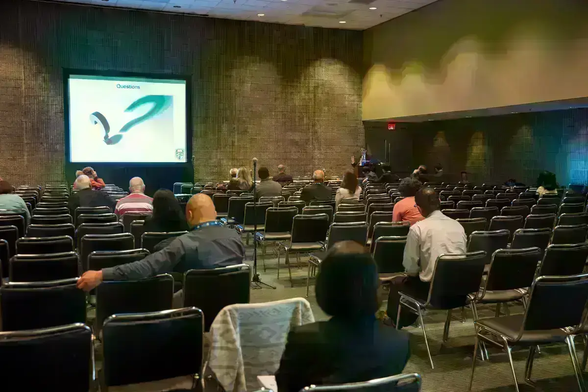 spectators in a lecture about a dual disorder.