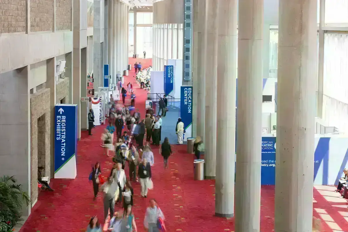 Hall of psychiatry congress in Atlanta.